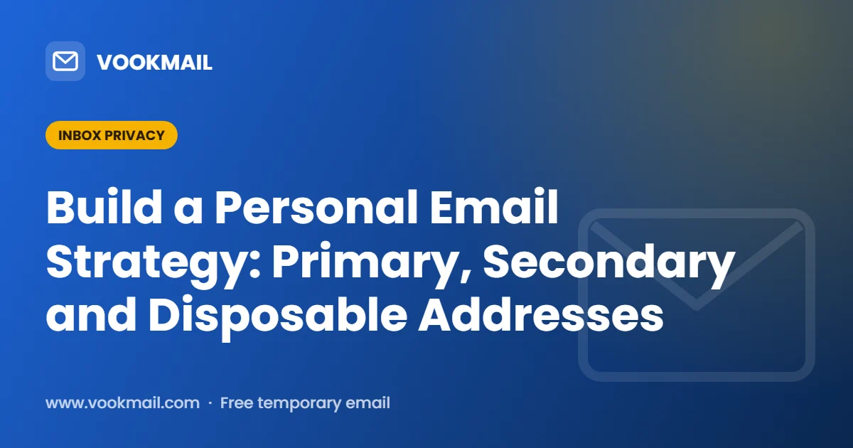 Build a Personal Email Strategy: Primary, Secondary and Disposable Addresses