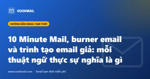 10 Minute Mail, burner email và trình tạo email giả: mỗi thuật ngữ thực sự nghĩa là gì