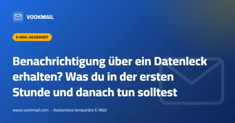 Benachrichtigung über ein Datenleck erhalten? Was du in der ersten Stunde und danach tun solltest