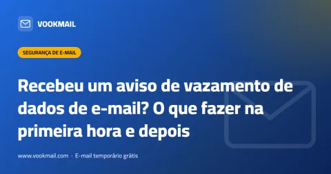 Recebeu um aviso de vazamento de dados de e-mail? O que fazer na primeira hora e depois
