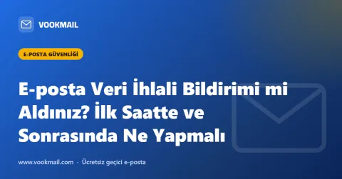 E-posta Veri İhlali Bildirimi mi Aldınız? İlk Saatte ve Sonrasında Ne Yapmalı